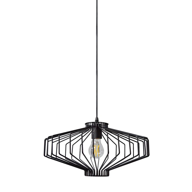 Pendant Light Industrial Caged Iron