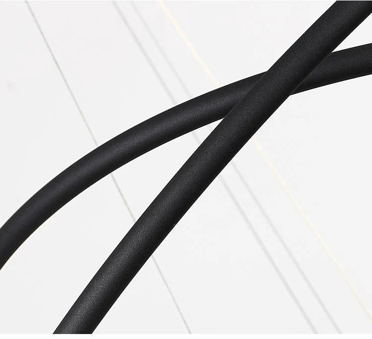 Modern Chandelier LED Light Linear Suspension 6 Ring