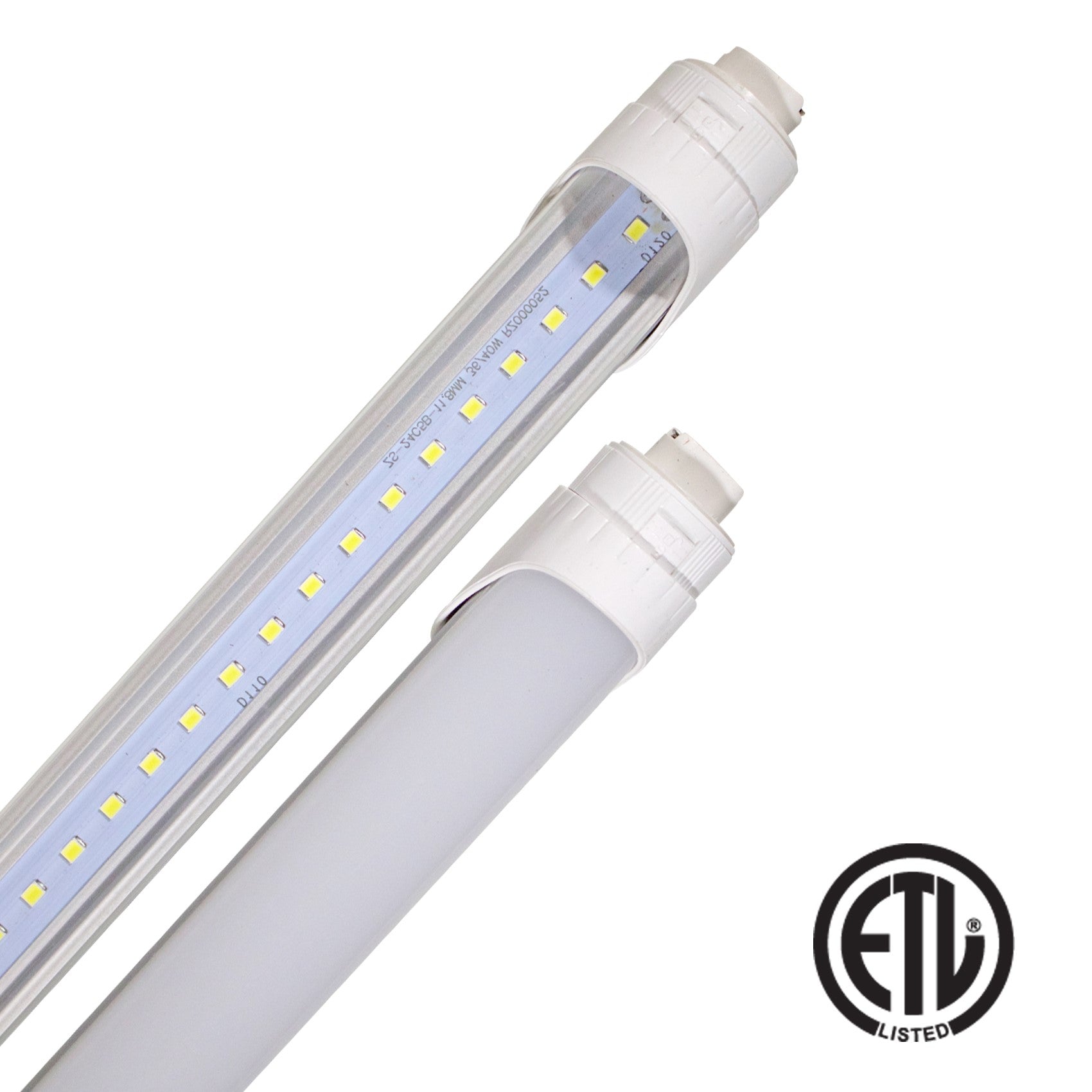 8ft 40W LED Tube - R17D Base - 20 Pack - High Output Base - Bypass - (ETL)