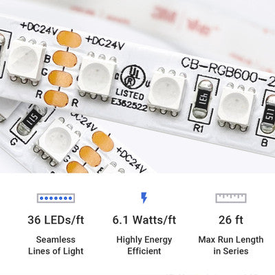 ColorBright™ RGB 600 Color Changing LED Strip Light