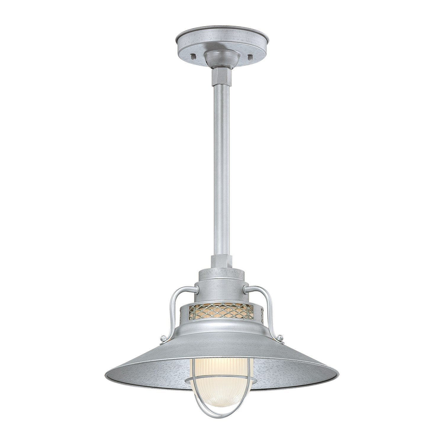 Millennium Lighting 14" RLM/ Stem Hung Railroad Shade (Available in Bronze, Copper, Galvanized and Black Finishes)