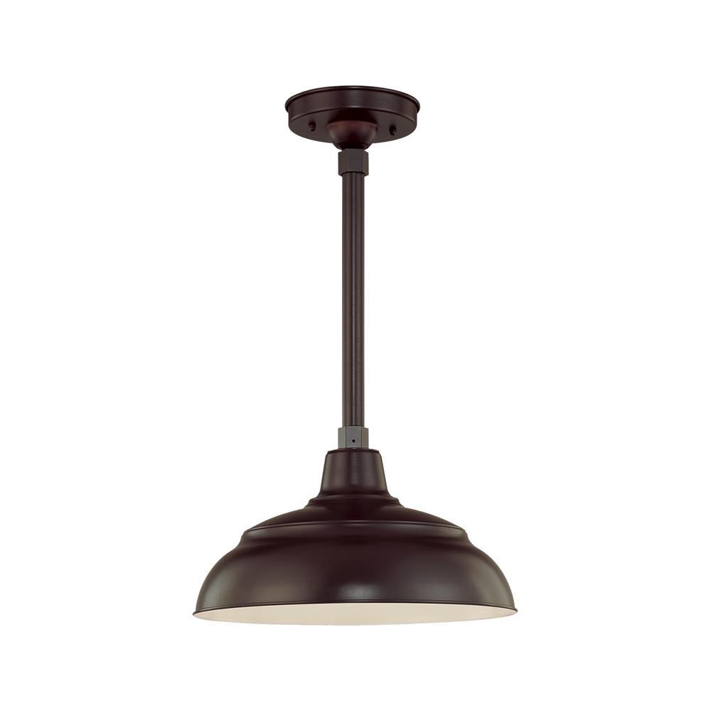 Millennium Lighting 14" RLM Warehouse Shade Stem Hung (Available in Bronze, Galvanized, Black, Red, and Green Finishes)