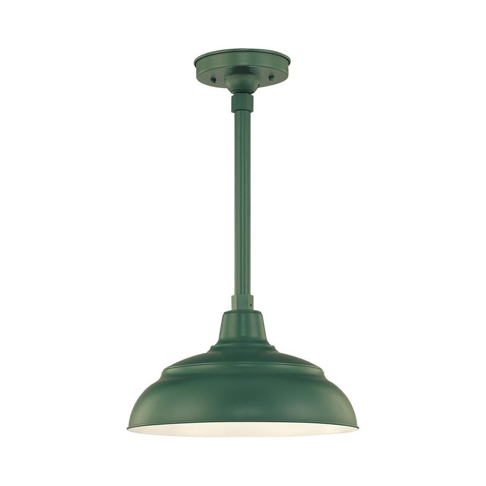 Millennium Lighting 14" RLM Warehouse Shade Stem Hung (Available in Bronze, Galvanized, Black, Red, and Green Finishes)