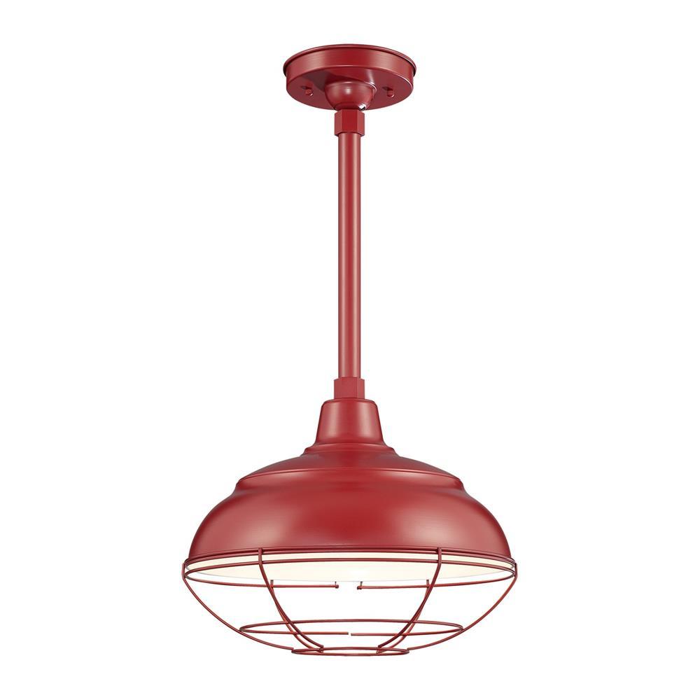 Millennium Lighting 14" RLM Warehouse Shade Stem Hung (Available in Bronze, Galvanized, Black, Red, and Green Finishes)