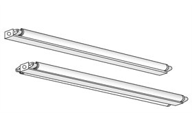 2' 1 Lamp Side Mount Strip Fixture, 17 Watt T8, No Reflector, 120-277 Universal