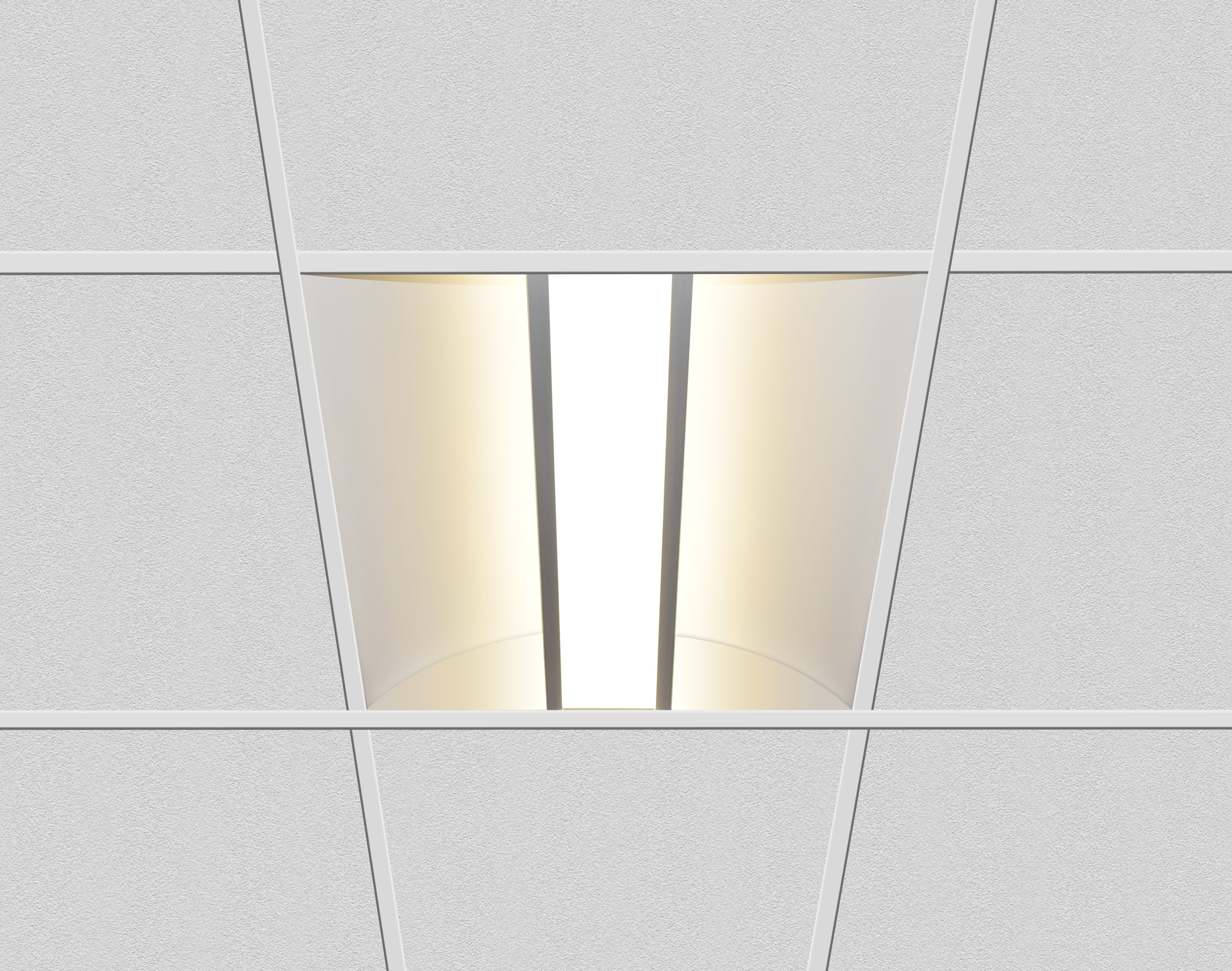2x2 Premium Indirect LED Troffer, 4400 Lumen Max, Wattage and CCT Selectable, Dimming, 120-277V
