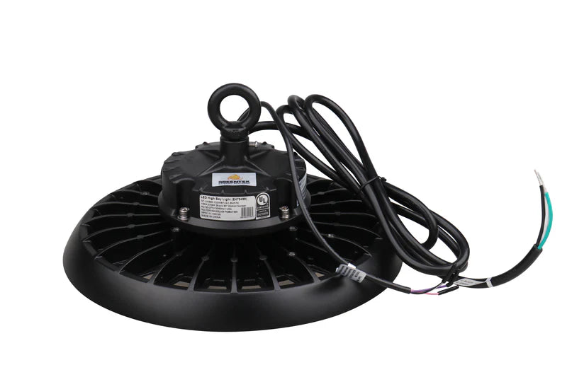 100W LED High Bay Light with Motion Sensor – 16,300 Lumens, Hook Mount, IP65, UL & DLC 5.1 Certified