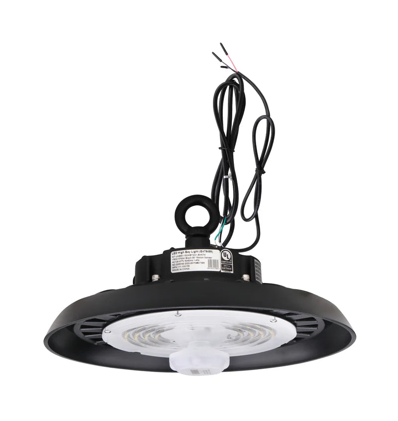 100W LED High Bay Light with Motion Sensor – 16,300 Lumens, Hook Mount, IP65, UL & DLC 5.1 Certified