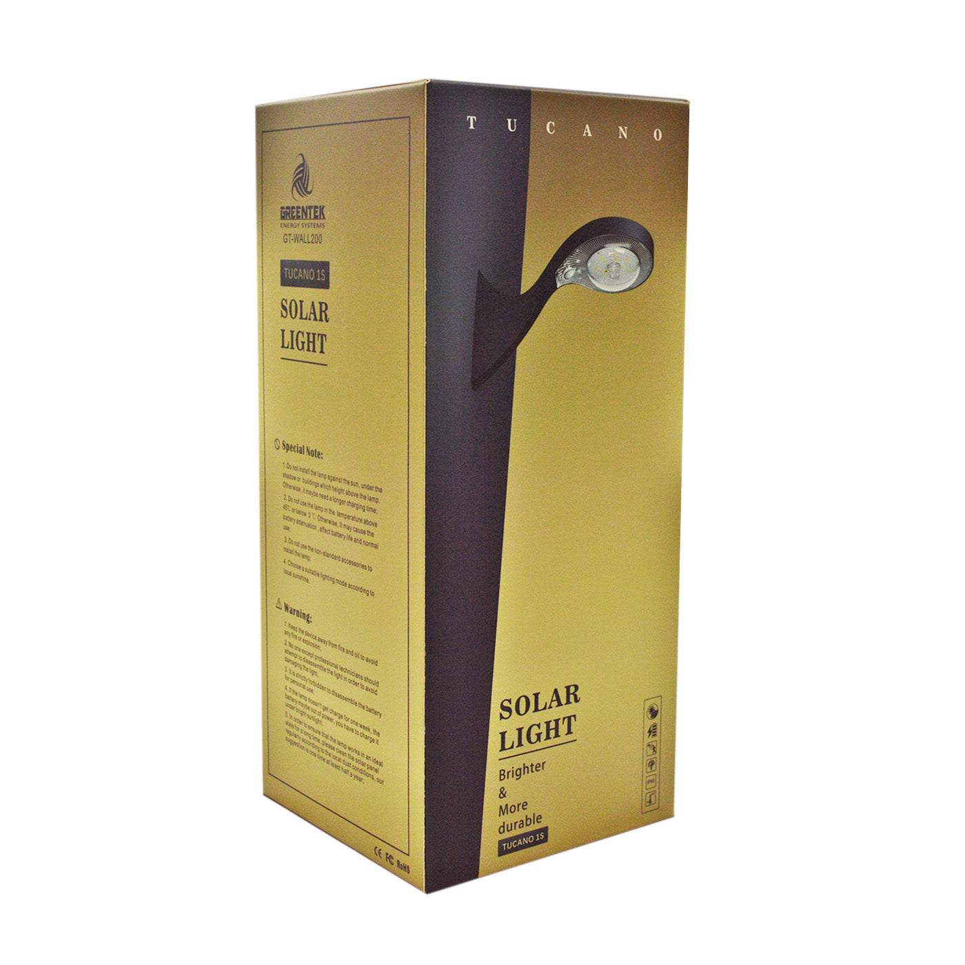 Solar LED Arm Light - 200 Lumens - Tucano Series