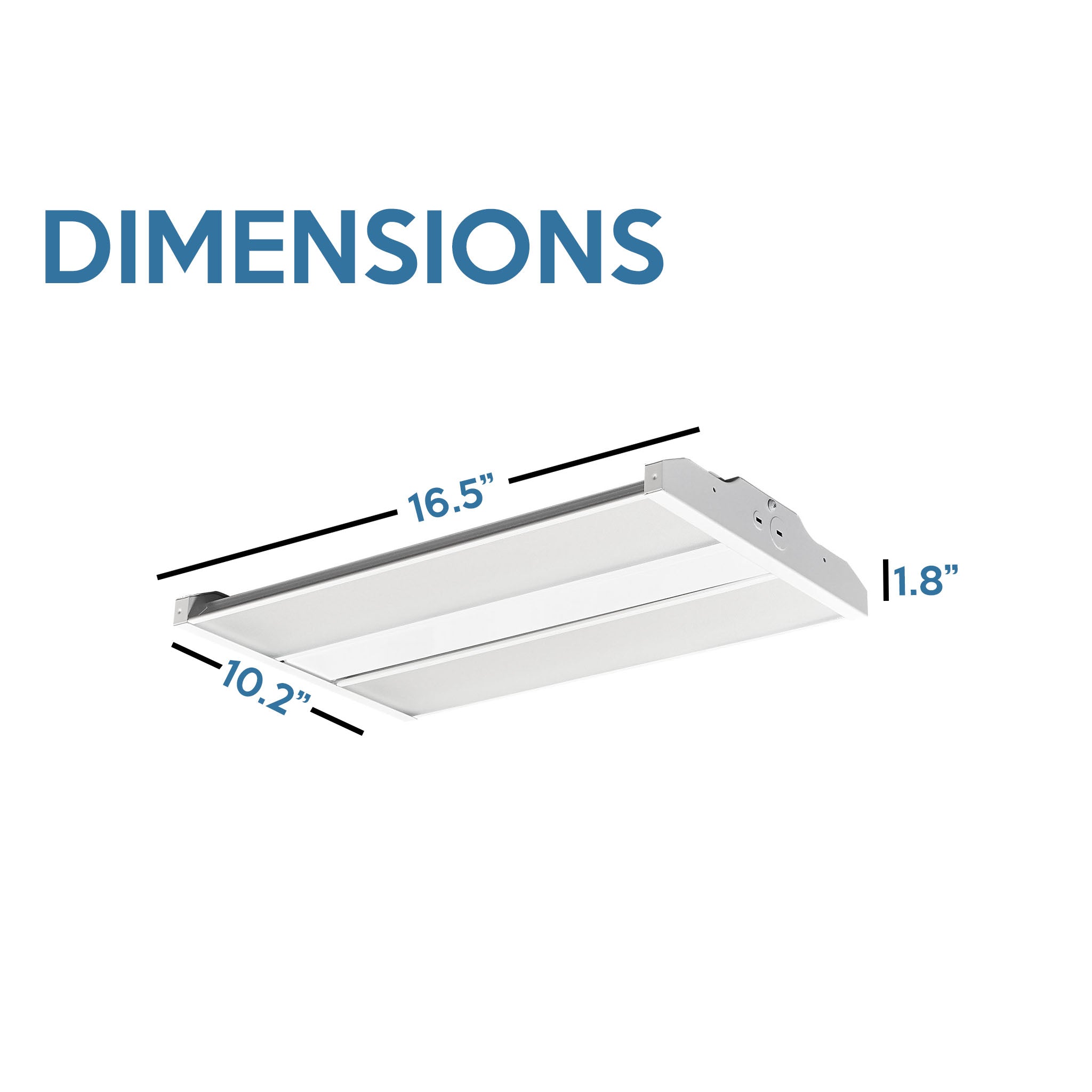 Oslo Compact Linear High Bay Fixture, 11,000 Lumens, 78W, CCT Selectable, 120-277V