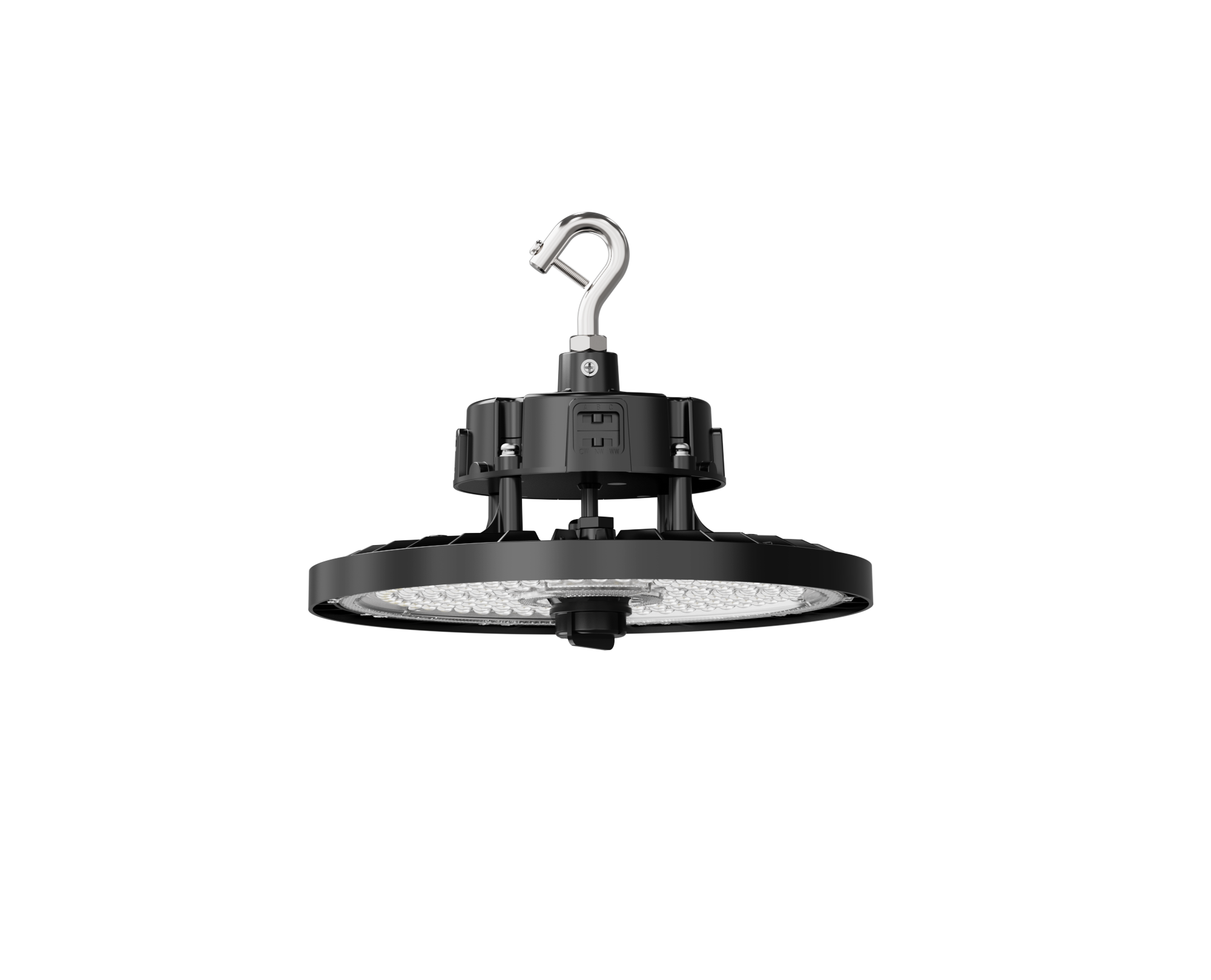 Aries G3 LED UFO High Bay Light | 150W/200W/240W Selectable | 33,600 Lumens | 120-277V | CCT Adjustable | Black Finish