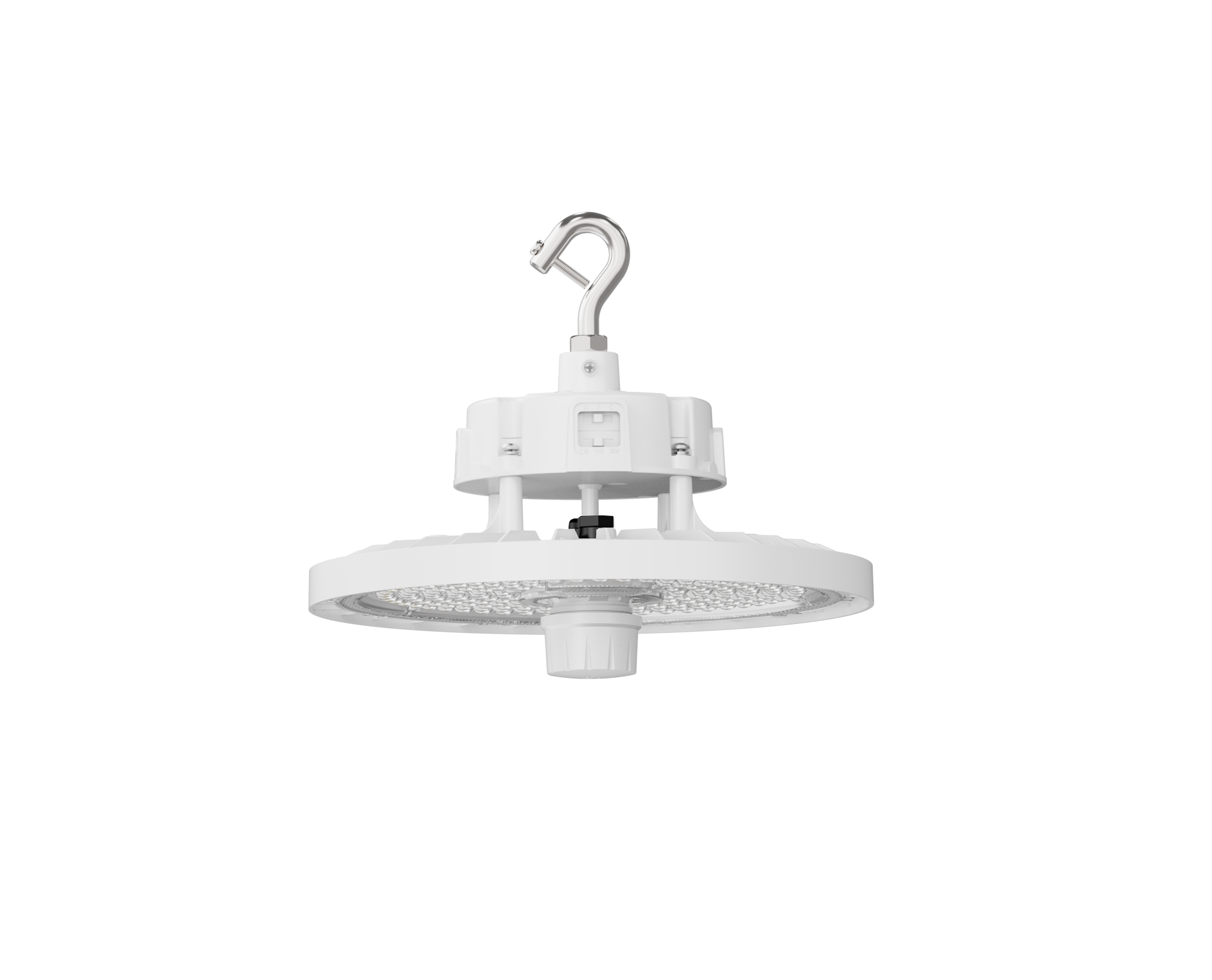 Aries G3 LED UFO High Bay – Wattage Selectable (150W/200W/240W) – CCT Selectable – 33,600 Lumens – 120-277V – White Finish – UL DLC 5.1