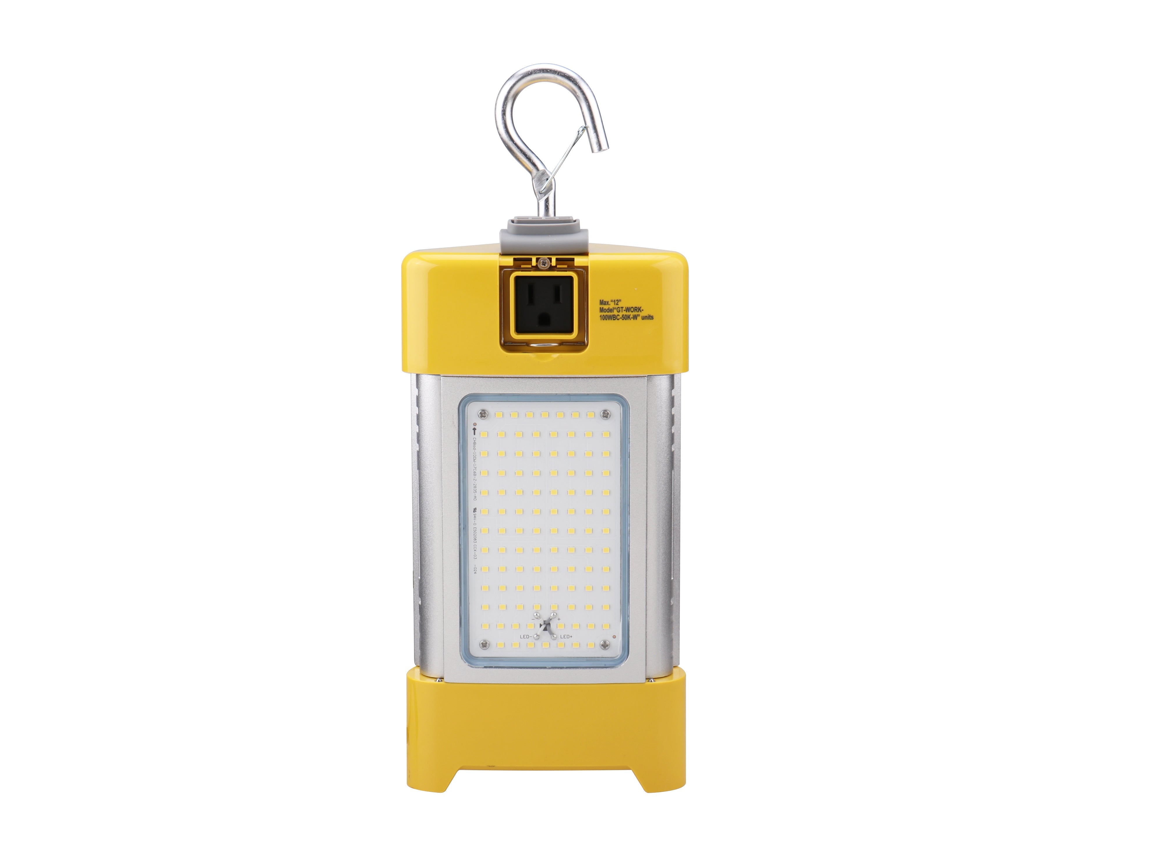 100W LED Temporary Work Light - Industrial LED Corn Light - 14,800 Lumens - Hook Mount - Linkable - UL
