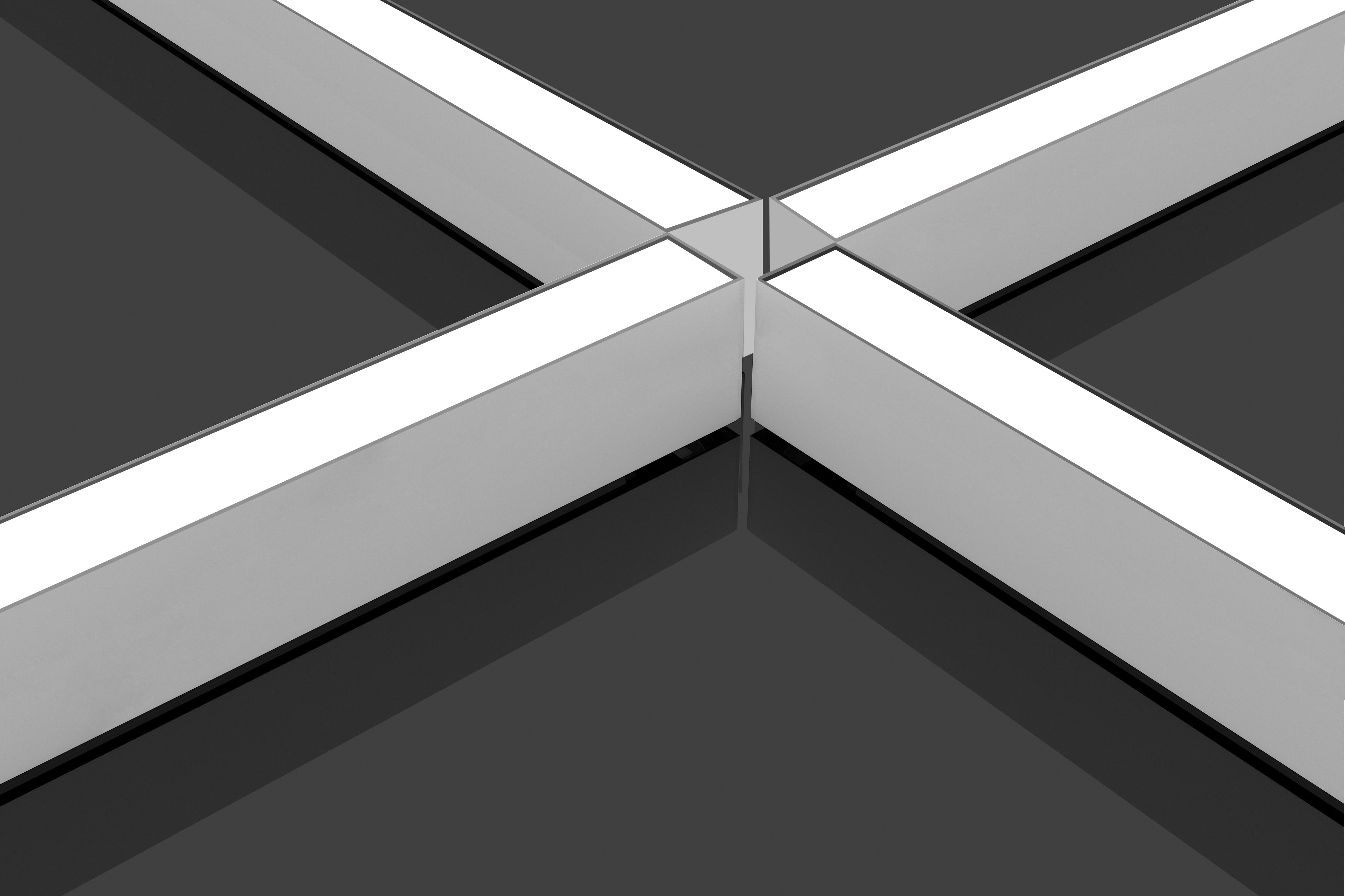 Zeta 1.8" x 4FT LED Linear Fixture, 4000 Lumen Max, Wattage and CCT Selectable, Diffuser, 120-277V