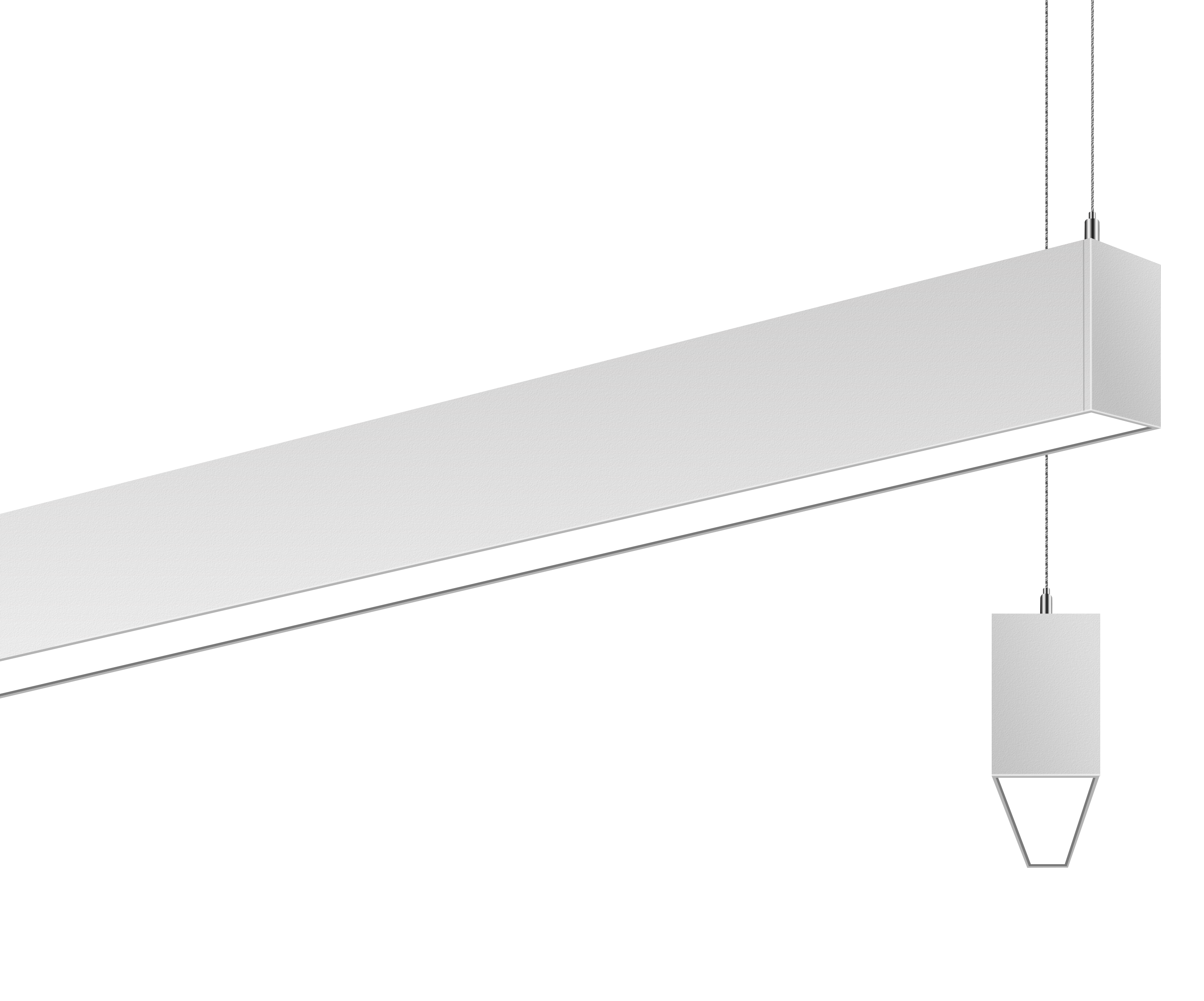 Zeta 1.8" x 8FT LED Linear Fixture, 8000 Lumens, Wattage and CCT Selectable, Diffuser, 120-277V