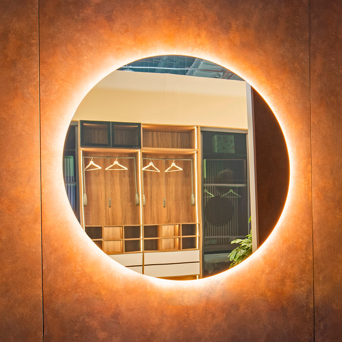 mirror and shelving lighting using led strip lights