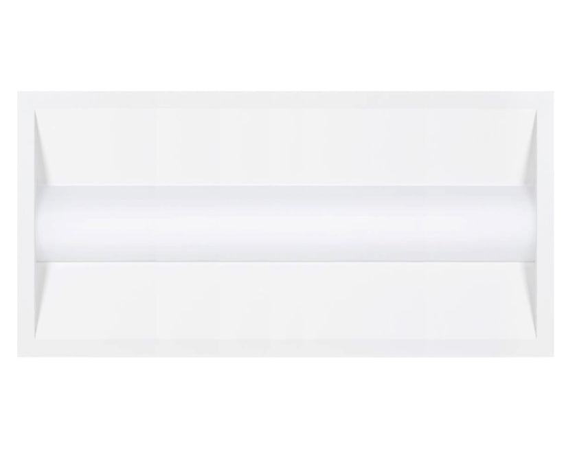 4PK 2 x 4 Foot LED Center Basket Troffer with Switched Color Temp 3500K, 4100K, 5000K, Variable Watts 40, 50, 60 watt