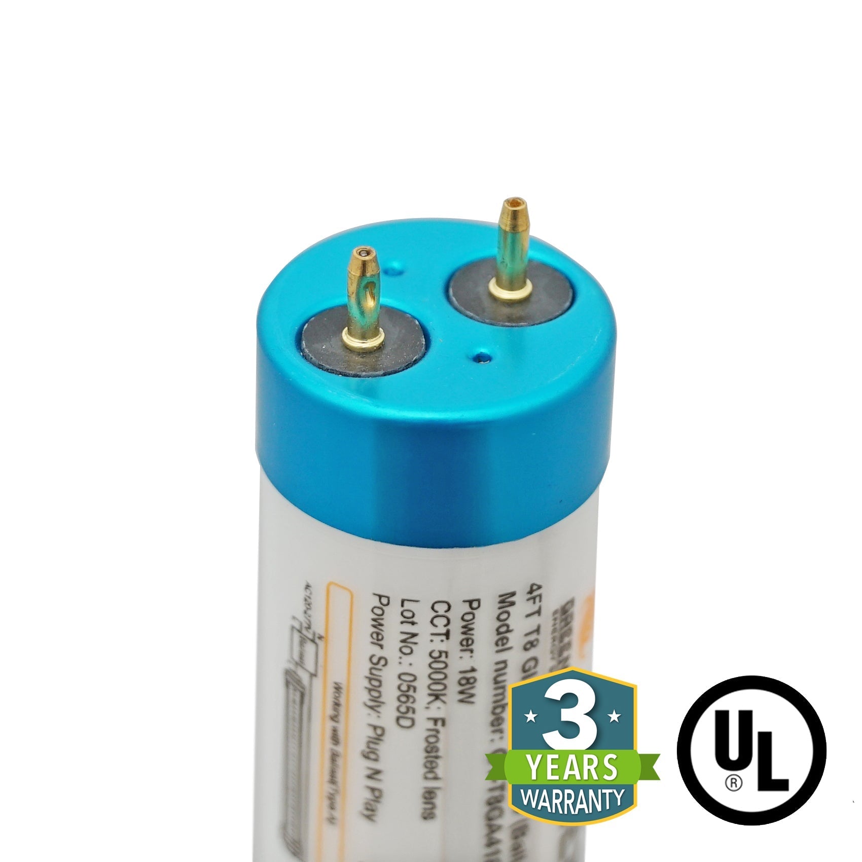 4ft 18W LED Linear Tube - 25 Pack - Glass - Ballast Compatible Only - Plug N Play - Will ONLY Work With A Ballast - Safety Thermal Fuses - (UL Type A)