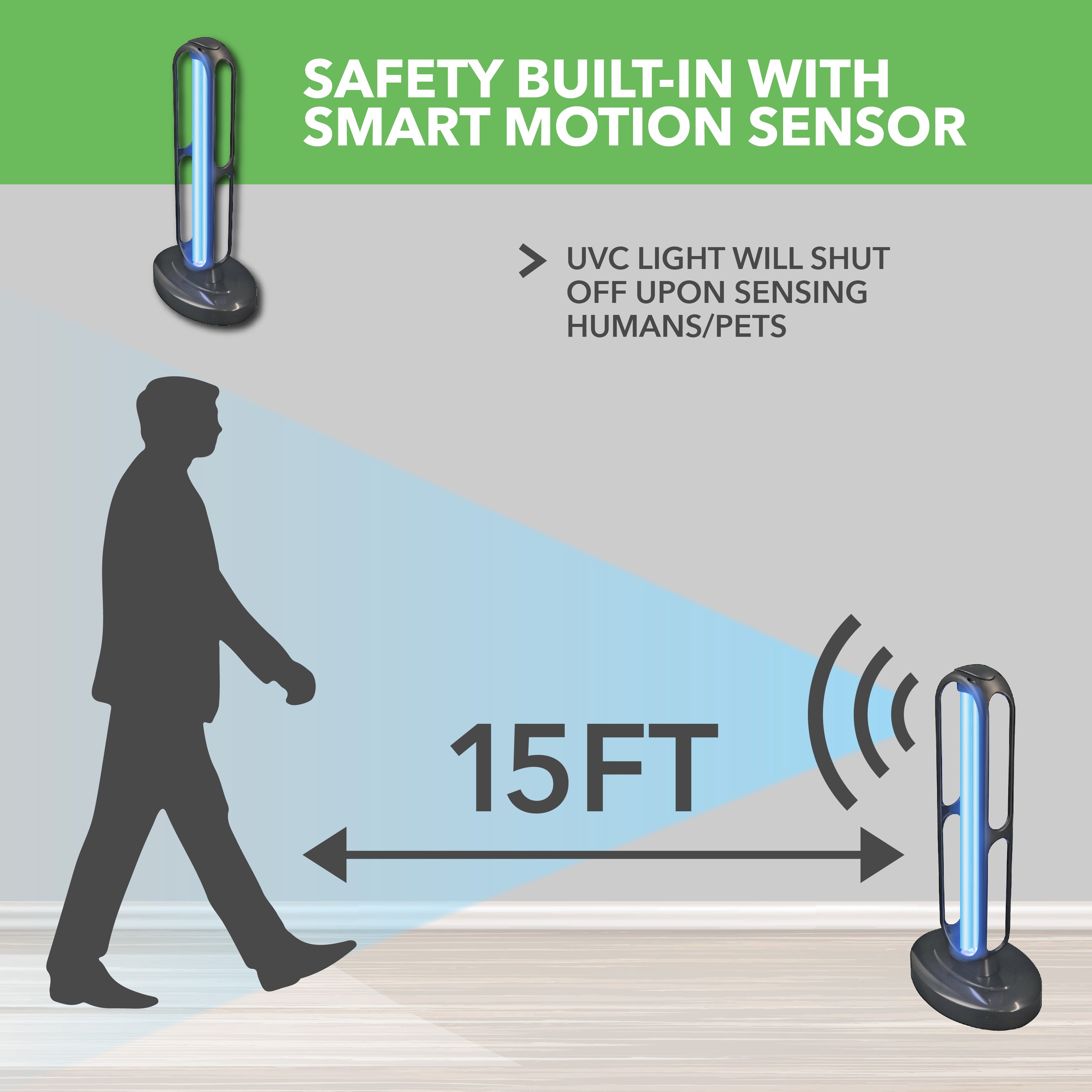 UV Sterilization Lamp - 38W - Safety Features