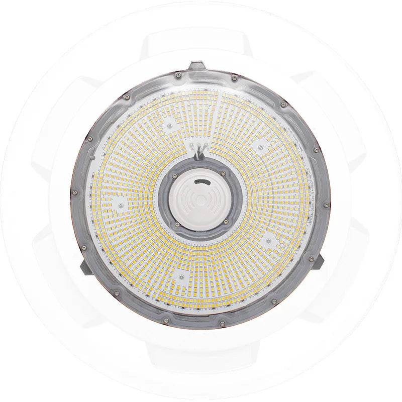 LED Sensor-Ready UFO High Bay Light, 29,900 Lumens, Wattage & CCT Adjustable (3000K-5700K), 120-277V, Black/White Finish