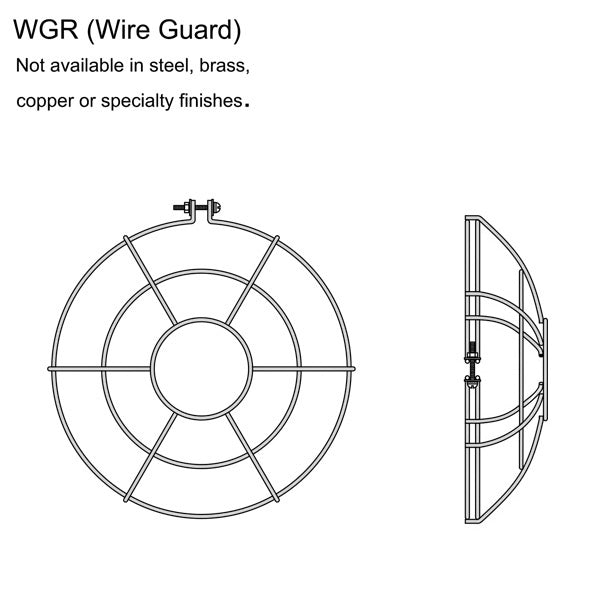 Quick Ship Hi-Lite 16" Warehouse Collection Stem Mount Pendant, H-QSN15116 Series (Black, White, Galvanized Finishes)