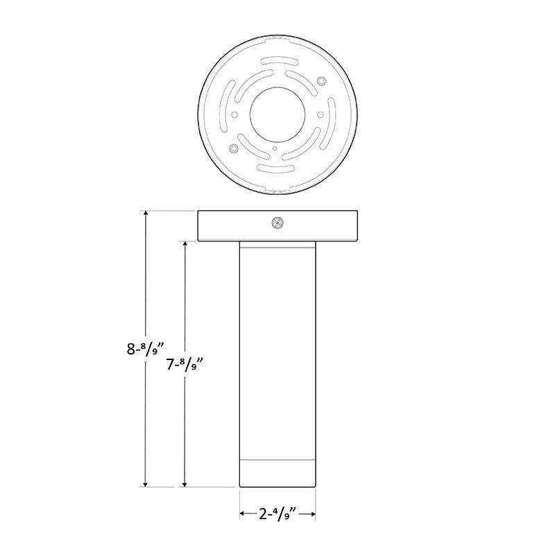 2" Ceiling Mount Cylinder Light, 6W, 450 Lumens, Triac Dimming, CCT Selectable, 120V, White