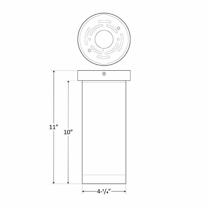 4" Ceiling Mount Cylinder Light, Triac Dimming, CCT & Wattage Selectable, 120-277V, White