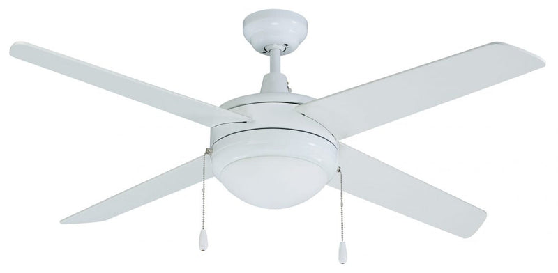 Europa LED 4-Blade Ceiling Fan Light, 50" Sweep, 16W, 3000K