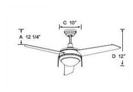 CONTEMPO LED 3-Blade Ceiling Fan Light Kit, 50" Sweep, 16W, 3000K