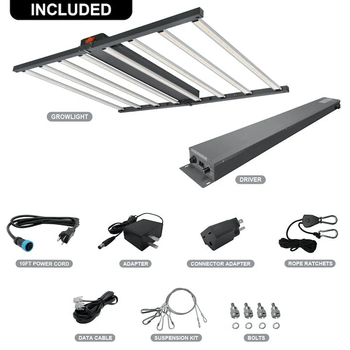 LED COMMERCIAL GROW LIGHT, QUBE-LINE, 2496 LUMENS, 960W, 120-277V