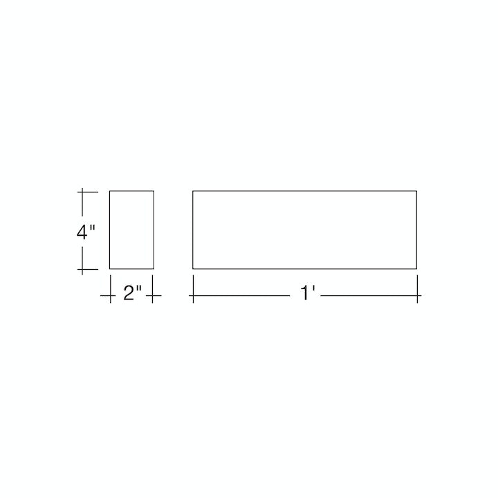 1FT Architectural Linear Downlight, 1500 Lumen Max, Wattage and CCT Selectable, 120-277V