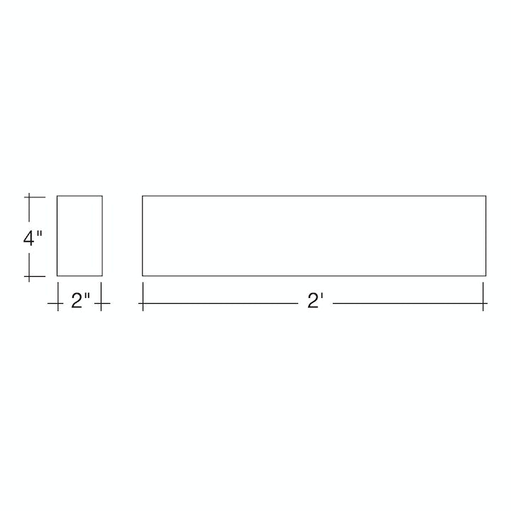 2FT Architectural Linear Downlight, 3000 Lumen Max, Wattage and CCT Selectable, 120-277V