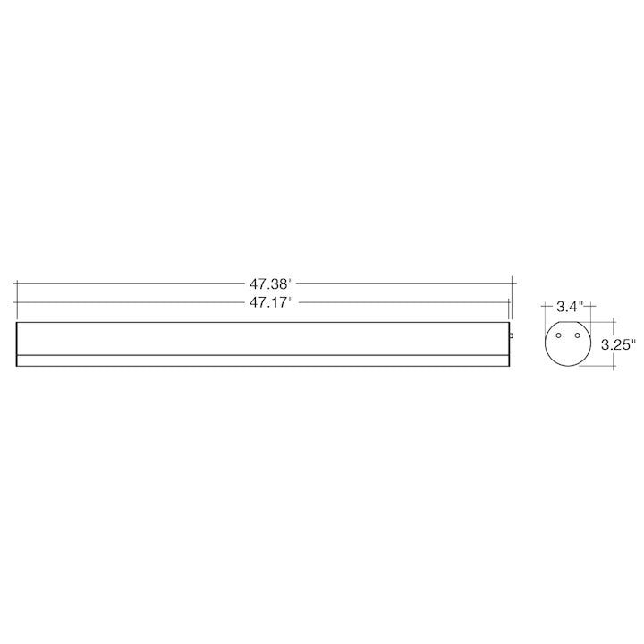 ARCY-4' Linear Fixture, Up & Downlight, 4600 Lumens, 40W, CCT Selectable, 100-277V