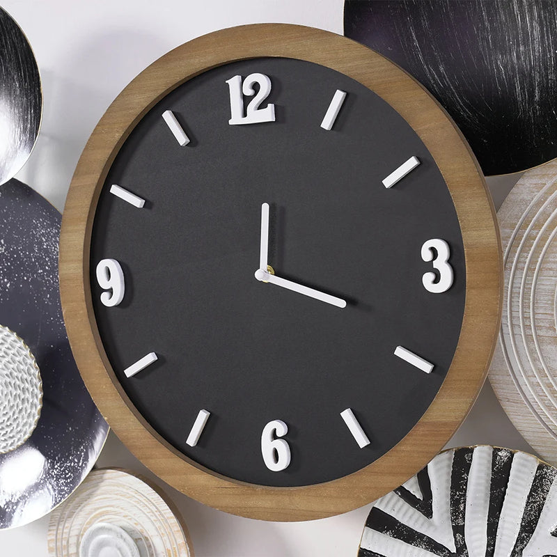 Modern Multi-Round Mute Wall Clock Metal Hanging Home Art