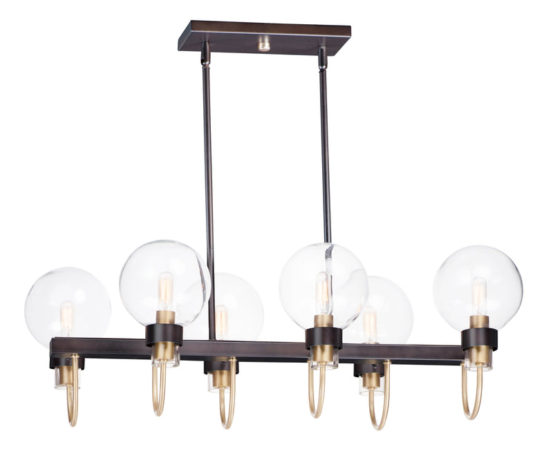 Bauhaus 6-Light Linear Chandelier