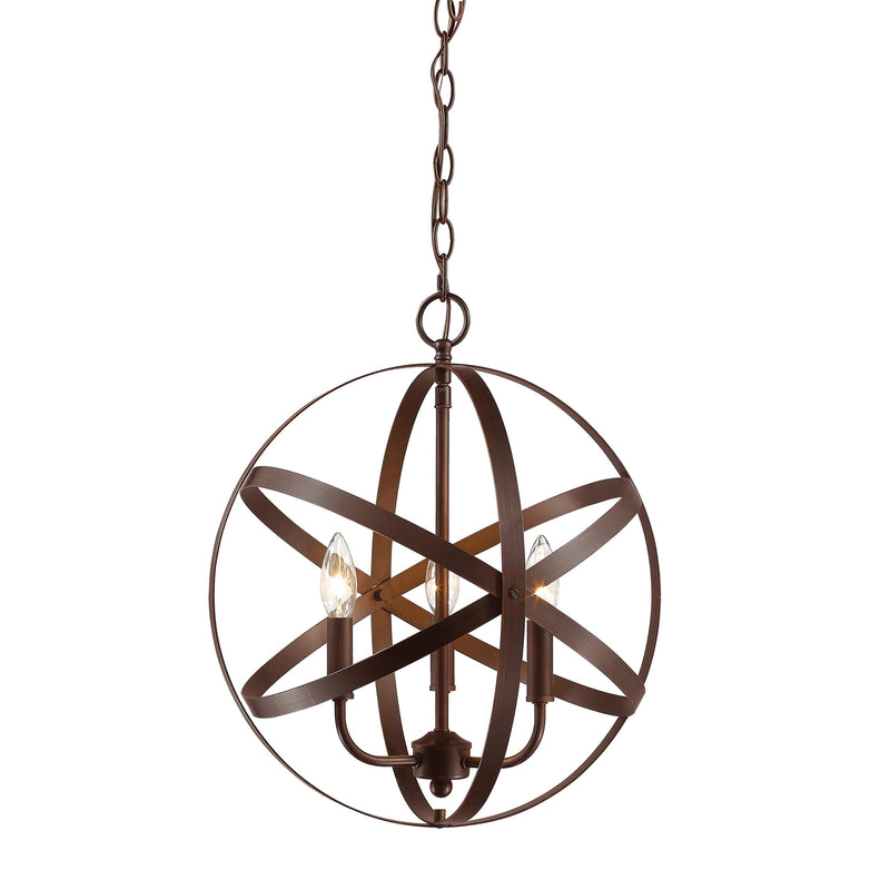 Millennium Lighting 3 Light Pendant, Rubbed Bronze Finish