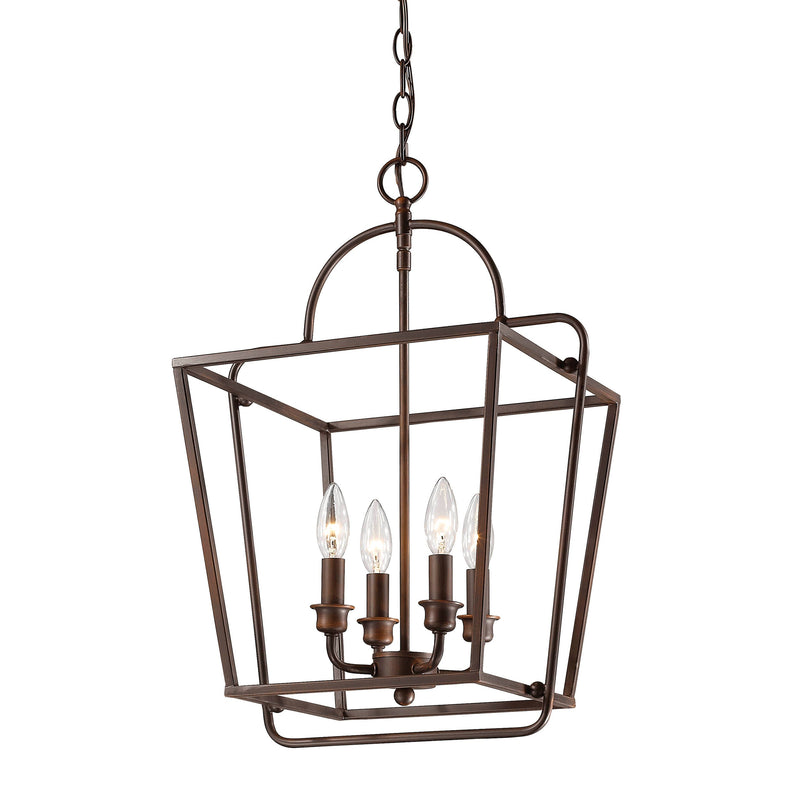 Millennium Lighting 4 Light Pendant, Rubbed Bronze Finish