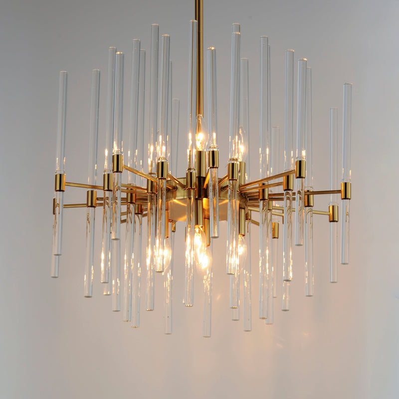 24" Divine 8-Light Pendant, 480W, 120V,  Polished Nickel or Heritage Finish