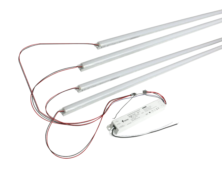 4 FOOT LED MAGNETIC STRIP RETROFIT KIT FOR LINEAR FIXTURES, 60W, 120-277V, 4000K OR 5000K