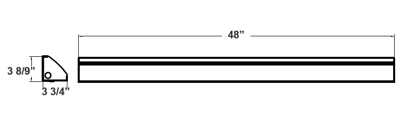 Westgate 4 Foot LED Linear Corner Corridor Light, CCT and Wattage Selectable, 120-277V