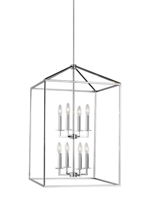 Perryton Collection - Large Eight Light Hall / Foyer | Finish: Chrome - 5115008-05