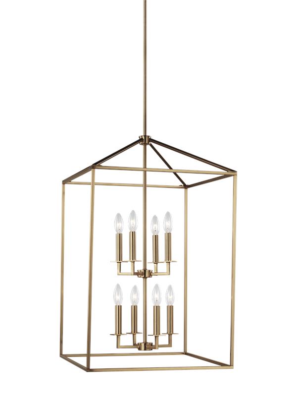 Perryton Collection - Large Eight Light Hall / Foyer | Finish: Satin Bronze - 5115008EN-848