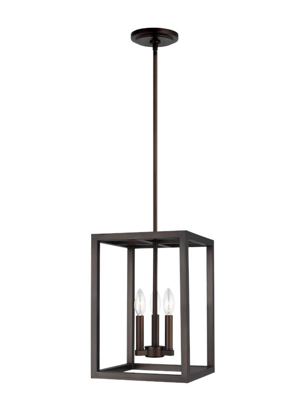 Moffet Street Collection - Small Three Light Hall / Foyer | Finish: Burnt Sienna - 5134503-710