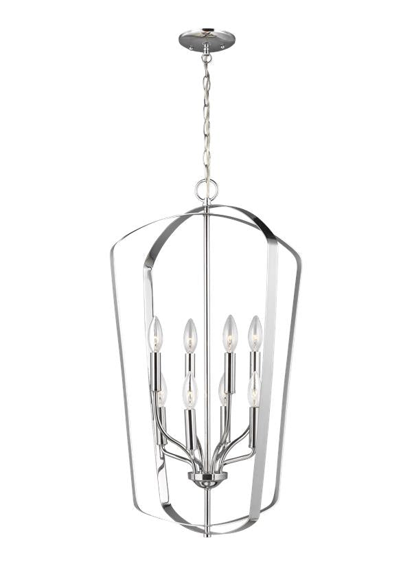 Romee Collection - Large Eight Light Hall / Foyer | Finish: Chrome - 5134908-05