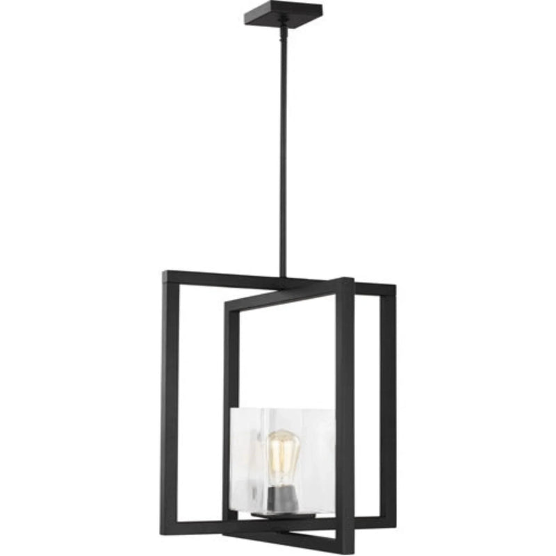 Mitte 1 Light 17" Midnight Black Pendant Ceiling Light