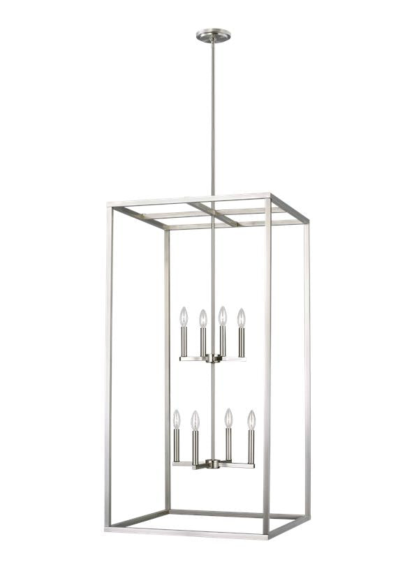 Moffet Street Collection - Extra Large Eight Light Hall / Foyer | Finish: Brushed Nickel - 5234508-962