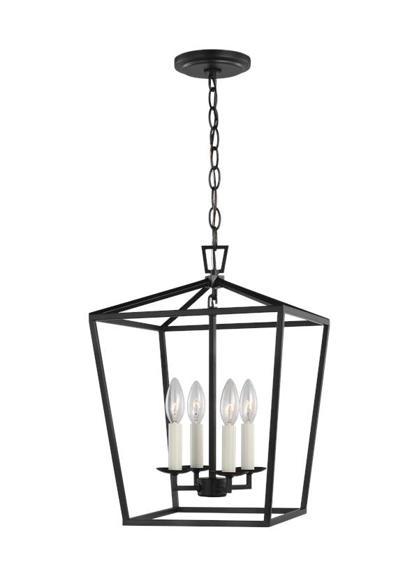 Dianna Collection - Four Light Small Lantern | Finish: Midnight Black - 5292604-112