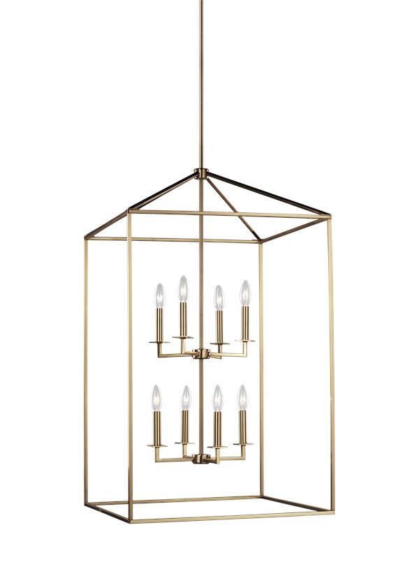 Perryton Collection - Extra Large Eight Light Hall / Foyer | Finish: Satin Bronze - 5315008EN-848