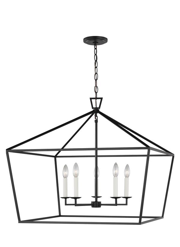 Dianna Collection - Five Light Wide Lantern | Finish: Midnight Black - 5692605-112