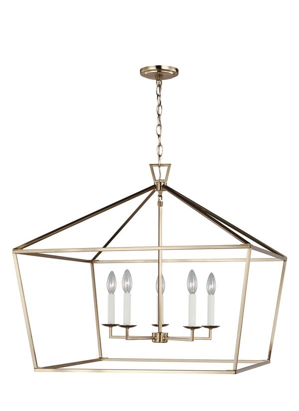 Dianna Collection - Five Light Wide Lantern | Finish: Satin Bronze - 5692605-848